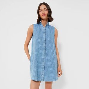 NWT Tuckernuck Light Wash Denim Dot Sleeveless Charlie Dress